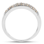 0.42 Carat Genuine White Diamond .925 Sterling Silver Ring
