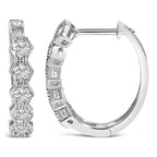 14K Gold 1/2 Cttw Diamond Earring Zig-Zagging Geometric Hoop Earrings (G-H Color, SI1-SI2)
