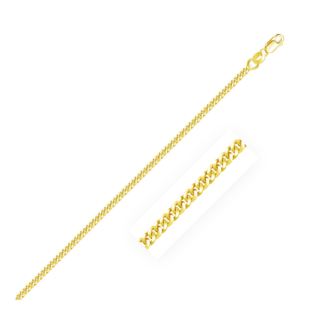 2.0mm 10k Yellow Gold Curb Chain