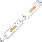 2.52 Carat Genuine Yellow Sapphire .925 Sterling Silver Bracelet