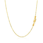 14k Yellow Gold Diamond-Cut Bead Chain 1.2mm