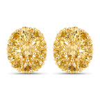 18K Yellow Gold Plated 4.06 Carat Genuine Citrine .925 Sterling Silver Earrings