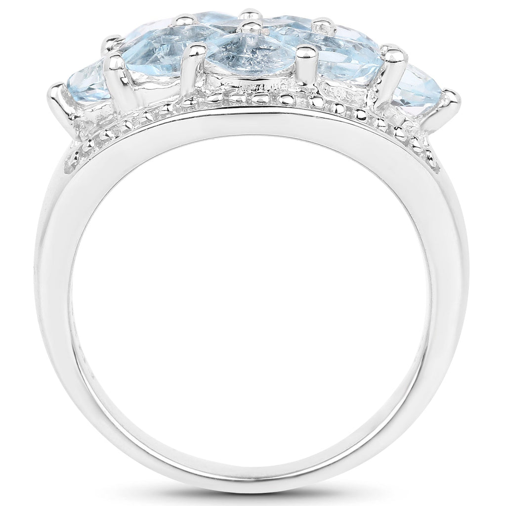 2.50 Carat Genuine Blue Topaz .925 Sterling Silver Ring