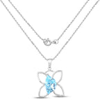 10.58 Carat Genuine Swiss Blue Topaz .925 Sterling Silver Pendant