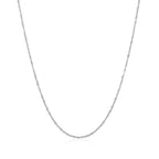 14k White Gold Singapore Chain 0.8mm