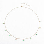 0.90 Carat Genuine Zambian Emerald 10K Yellow Gold Necklace