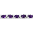 7.98 Carat Genuine Amethyst .925 Sterling Silver Bracelet