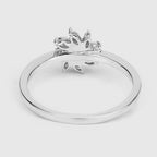 0.18 Carat Genuine White Diamond 14K White Gold Ring (E-F-G Color, SI Clarity)