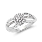 0.25 Carat Genuine White Diamond 14K White Gold Ring (E-F Color, SI Clarity)