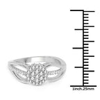0.25 Carat Genuine White Diamond 14K White Gold Ring (E-F Color, SI Clarity)