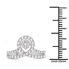 0.54 Carat Genuine White Diamond 14K White Gold Ring (G-H Color, SI1-SI2 Clarity)