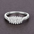 0.37 Carat Genuine White Diamond 14K White Gold Ring (E-F Color, VS-SI Clarity)