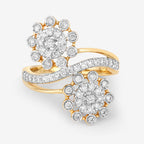 0.56 Carat Genuine White Diamond 14K Yellow Gold Ring (E-F Color, SI1-SI2 Clarity)