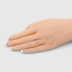 0.33 Carat Genuine White Diamond 18K White Gold Ring (F-G Color, VVS-VS Clarity)