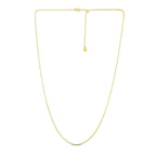 14k Yellow Gold Adjustable Popcorn Chain 1.3mm