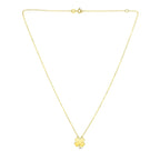 14K Yellow Gold Four Leaf Clover Necklace