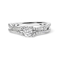 14K White Gold 5/8 Cttw Diamond Split Shank Engagement Ring (G-H Color, VS2-SI1 Clarity) - Size 7