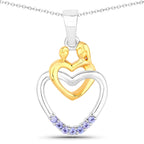 0.14 Carat Genuine Tanzanite .925 Sterling Silver Pendant