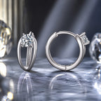 925 Sterling Silver 0.40 Carat Moissanite Earrings for Women