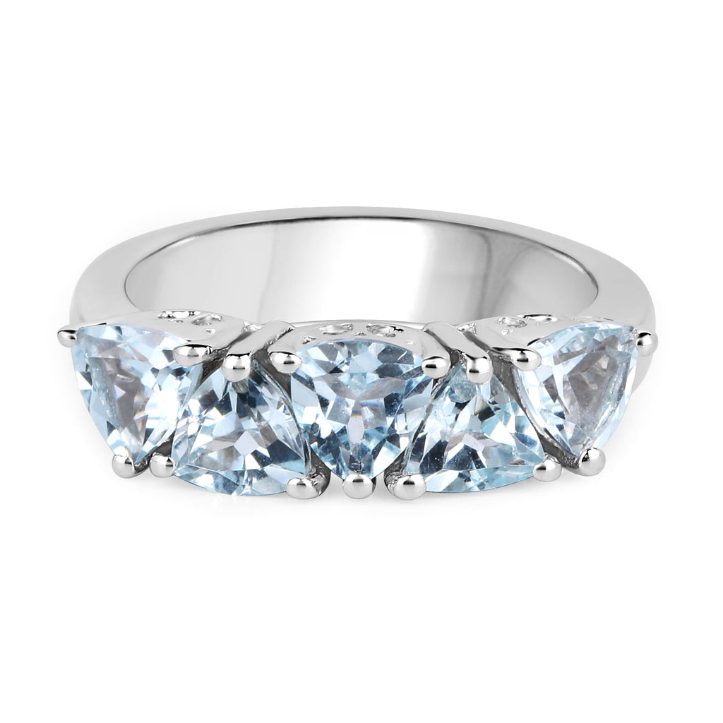 2.50 Carat Genuine Blue Topaz .925 Sterling Silver Ring