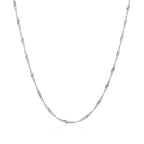 14k White Gold Singapore Chain 1.5mm