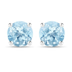2.10 Carat Genuine Blue Topaz .925 Sterling Silver Earrings
