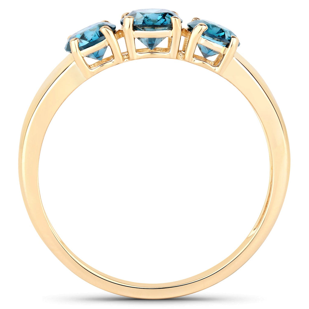 1.03 Carat Genuine Blue Diamond 14K Yellow Gold Ring