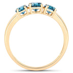 1.03 Carat Genuine Blue Diamond 14K Yellow Gold Ring