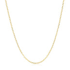 14k Yellow Gold Faceted Cable Link Chain 1.3mm