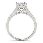 14k White Gold Princess Cut Split Shank Diamond Engagement Ring (1 1/8 cttw)