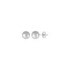 14k White Gold Ball Earrings with Faceted Texture