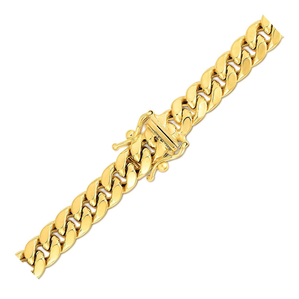 6.9mm 14k Yellow Gold Semi-Solid Miami Cuban Chain