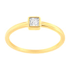 14K Yellow Gold Plated .925 Sterling Silver 1/20 cttw Miracle Set Diamond Promise Ring (J-K Color, I1-I2 Clarity) - Size 6