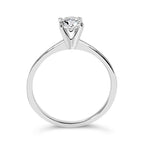 14K White Gold 1/2 Carat Total Weight Round Lab Grown Diamond 4 Prong Solitaire Engagement Ring (F-G Color, VS2-SI1 Clarity) - Size 7