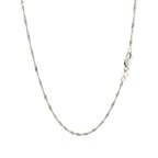 14k White Gold Singapore Chain 1.5mm