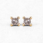 0.31 Carat Genuine Champagne Diamond 14K Yellow Gold Earrings (I1-I2)