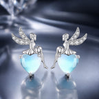 925 Sterling Silver Moonstone CZ Earrings for Women