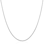 14k White Gold Thin Motif Round Omega Necklace