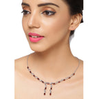 7.65 Carat Genuine Garnet .925 Sterling Silver Necklace