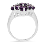 6.78 Carat Genuine Amethyst .925 Sterling Silver Ring