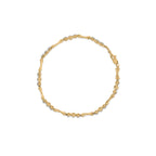10k Gold 1/3 Cttw Diamond Miracle Set Alternating Bar and Link Bracelet (I-J Color, I1-I2 Clarity) - 7.75" Inches