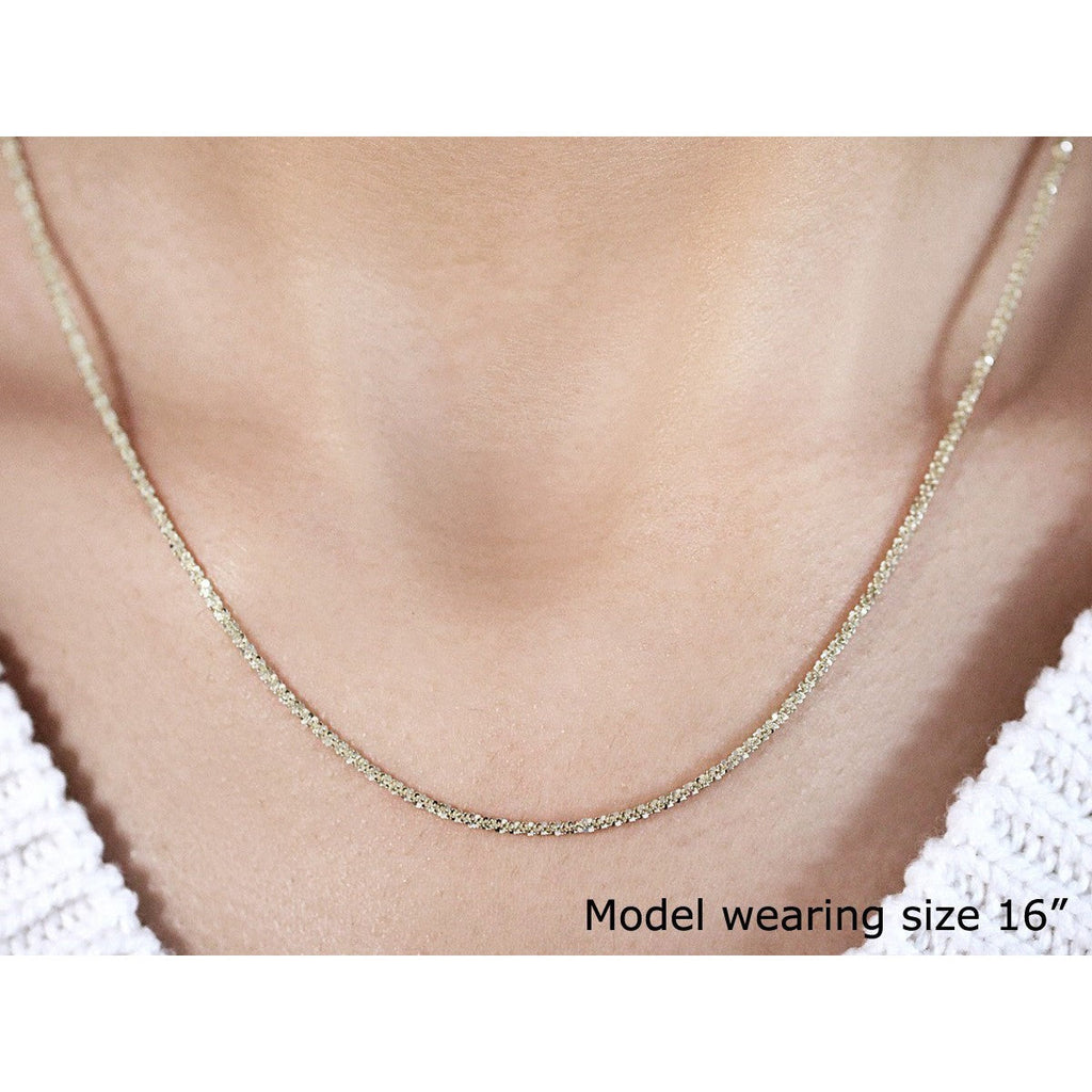 10k Yellow Gold Sparkle Chain 1.50mm