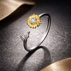 925 Sterling Silver Ring with Pavé Setting CZ, 0.1cm Width, Flower Design for Women