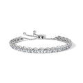 14K White Gold 6.00 Cttw Diamond 4"-10" Adjustable Bolo Tennis Bracelet (I-J Color, I1-I2 Clarity)