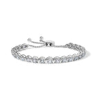 14K White Gold 6.00 Cttw Diamond 4â€-10â€ Adjustable Bolo Tennis Bracelet (I-J Color, I1-I2 Clarity)