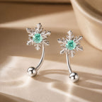 925 Sterling Silver Earrings with Transparent Glass for Women