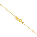 Solid 10K Yellow Gold 0.5mm Slim and Dainty Unisex 18" Rope Chain Necklace