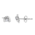 .925 Sterling Silver Round Cut Diamond Fashion Stud Earrings (0.10 cttw, I-J Color, I2-I3 Clarity)