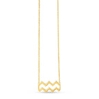 14K Yellow Gold Aquarius Necklace