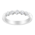14K White Gold 1/2 cttw Diamond 5-Stone Band Ring (H-I Color, SI2-I1 Clarity) - Size 7